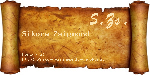 Sikora Zsigmond névjegykártya