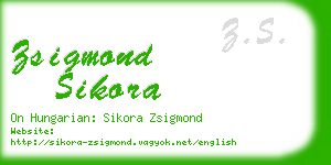 zsigmond sikora business card